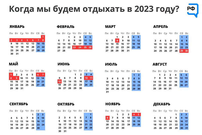 Следующая рабочая неделя в России будет короткой