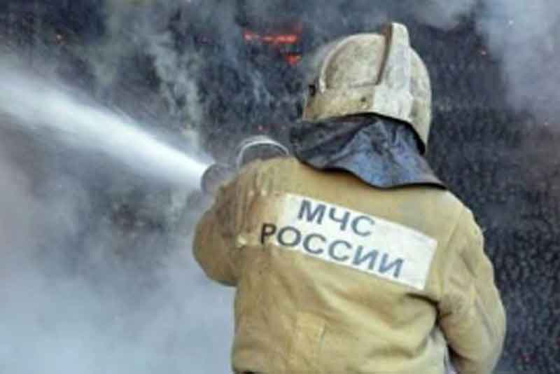 Пожар в Новорудном