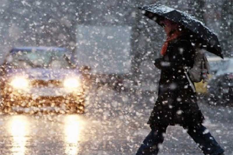 Циклонический вихрь из Атлантики принёс в Оренбуржье снег с дождём и ветер
