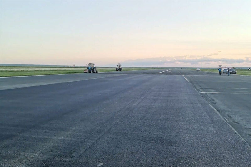 В аэропорту Орска завершен ремонт взлетно-посадочной полосы