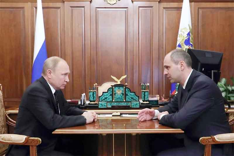 Врио губернатора Оренбуржья Денис Паслер встретился с Владимиром Путиным