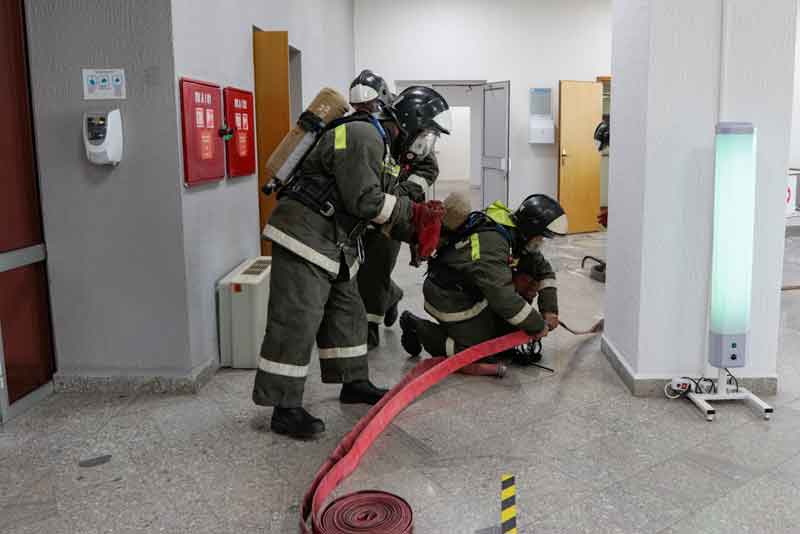 «Уральская Сталь» успешно провела противопожарные учения