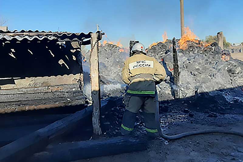Огнеборцы спасли жилые дома от огня в Домбаровском районе