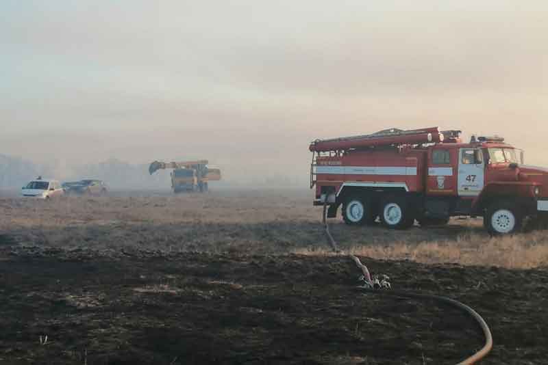 Пожарные боролись с возгоранием торфяника в Абдулинском городском округе