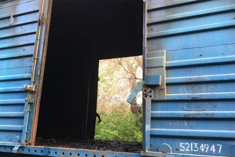 Под Новотроицком произошло возгорание в вагоне грузового состава