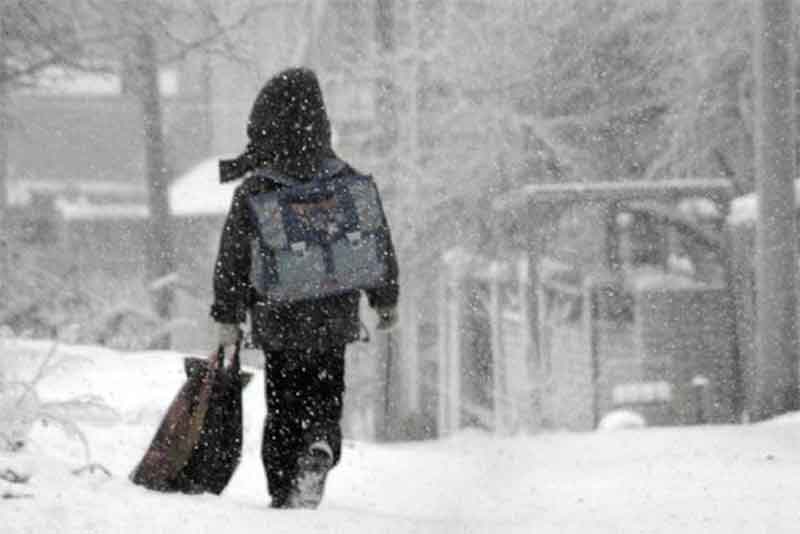 Из-за морозов в школах Оренбуржья начнут отменять занятия