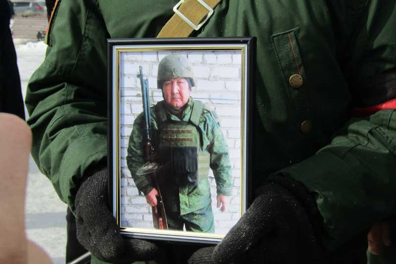 Новотройчане простились со своим земляком, участником специальной военной операции Жиенбаем Тулебаевым
