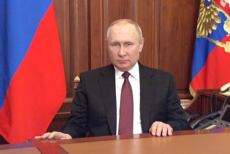 Президент России выступил с очередным обращением в связи с событиями в Донбассе
