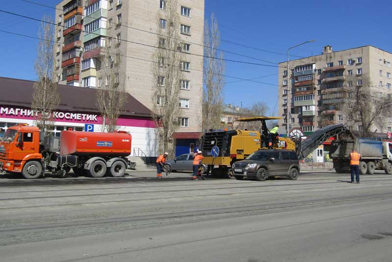 На улице Советской работает тяжелая техника