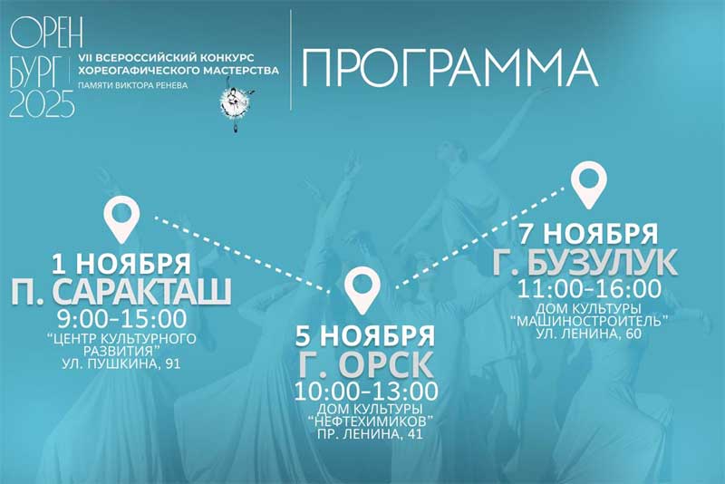 В Оренбуржье в первые дни ноября пройдет Всероссийский конкурс хореографического мастерства памяти Виктора Ренева