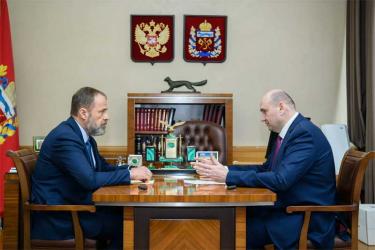 Полномочный представитель Президента России в ПФО Игорь Комаров провел встречу с губернатором Оренбуржья Евгением Солнцевым