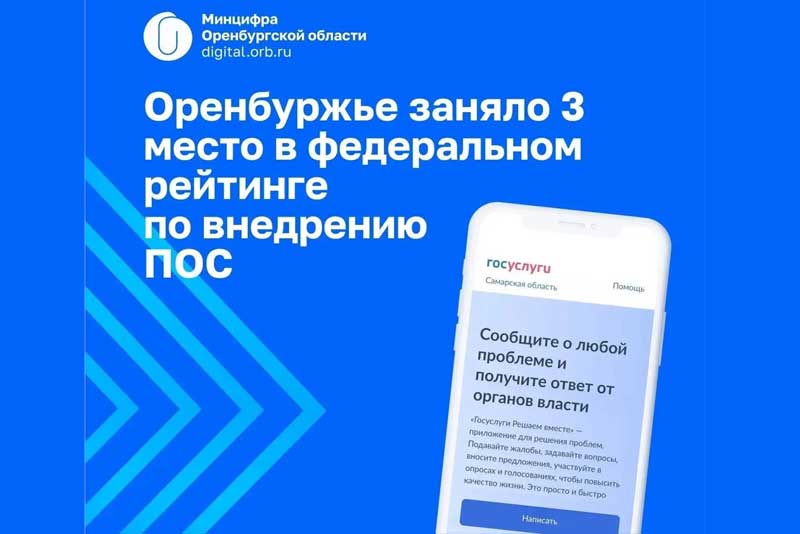Оренбургская область – в тройке лидеров среди регионов по работе с Платформой обратной связи