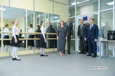 Евгений Солнцев сегодня побывал на открытии Детского дворца искусств в Новосергиевке