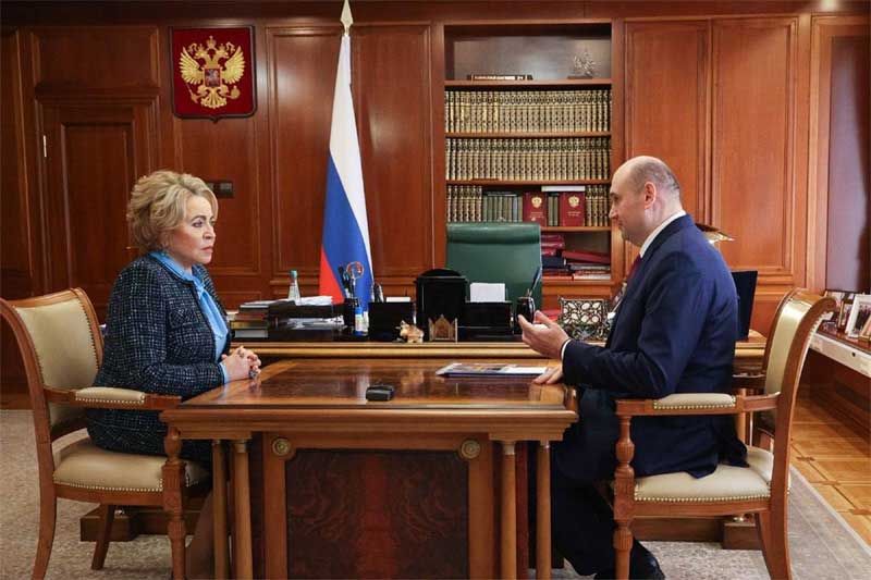 Вопросы развития Оренбуржья обсудили на встрече председатель верхней палаты Российского парламента Валентина Матвиенко и губернатор области  Евгений Солнцев
