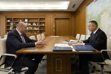 Евгений Солнцев обсудил актуальные вопросы развития региона с главой Минстроя России Иреком Файзуллиным