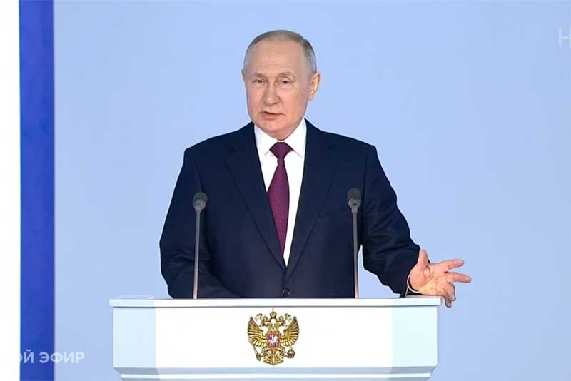 Президент России Владимир Путин выступил с посланием к Федеральному Собранию