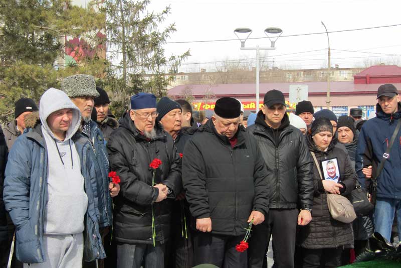 Новотройчане простились со своим земляком, участником специальной военной операции Жиенбаем Тулебаевым