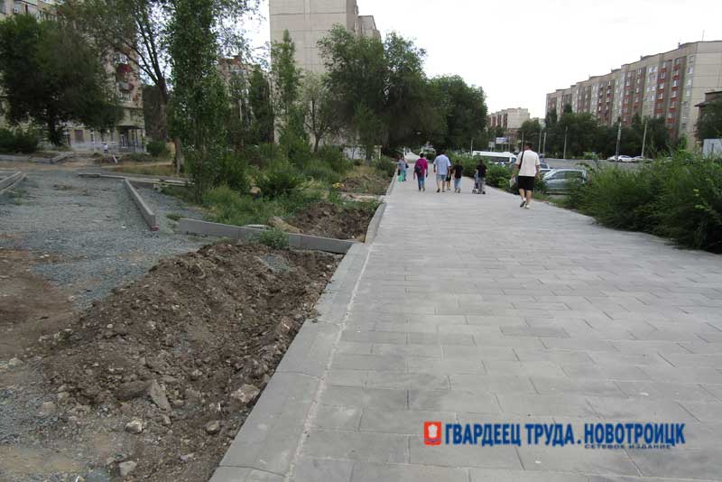 Первый этап благоустройства каскада аллей в Новотроицке выполнен с опозданием