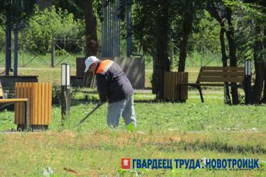 На улицах Новотроицка развернулись работы по выкосу сорной травы