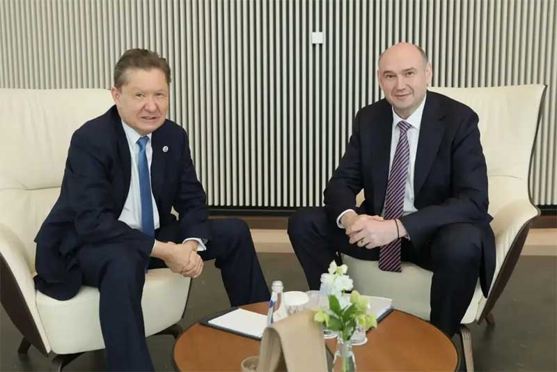 Евгений Солнцев встретился с Председателем Правления ПАО «Газпром» Алексеем Миллером