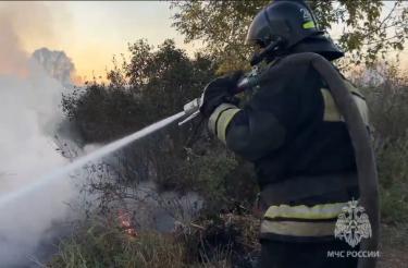 Угроза населенному пункту Губерля снята. Пожар локализован