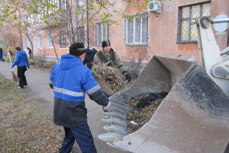 В городе – осенняя уборка (фото)